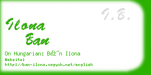 ilona ban business card